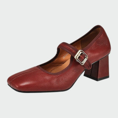 Olivia - Blockabsatz Schnallen-Mary Janes
