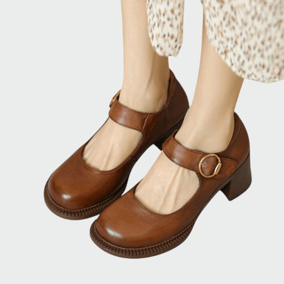 Olivia - Chunky-Heel Schnalle Mary Jane Schuhe