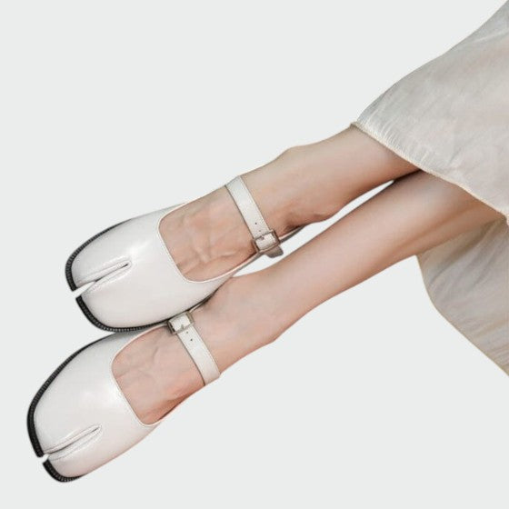 Olivia - Split-Toe Schnallen-Mary Jane Schuhe