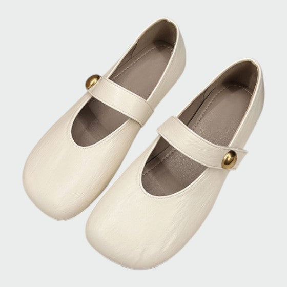 Olivia - Runde Zehen Mary Jane Schuhe