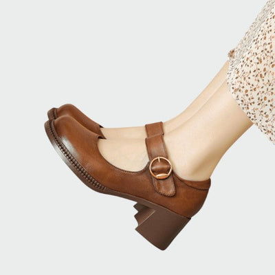 Olivia - Chunky-Heel Schnalle Mary Jane Schuhe