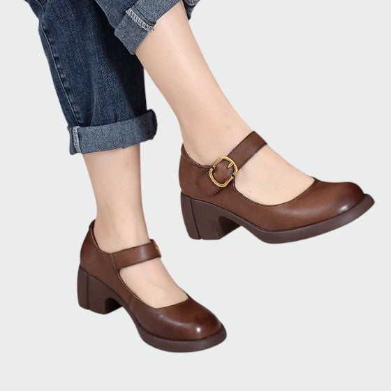 Olivia - Chunky-Heel Schnalle Mary Jane Schuhe