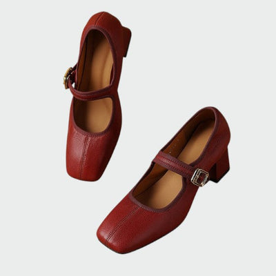 Olivia - Blockabsatz Schnallen-Mary Janes