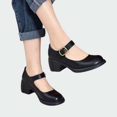 Olivia - Chunky-Heel Schnalle Mary Jane Schuhe