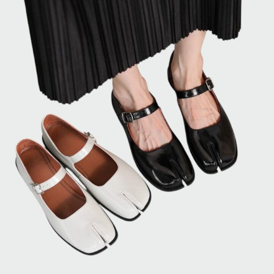 Olivia - Split-Toe Schnallen-Mary Jane Schuhe