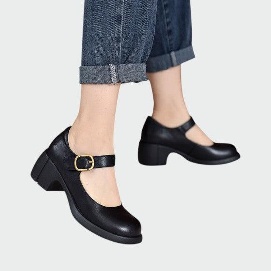 Olivia - Chunky-Heel Schnalle Mary Jane Schuhe