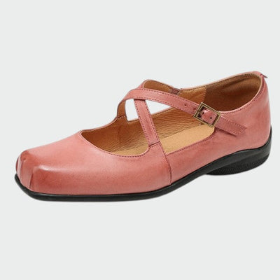 Olivia - Mary Jane Schuhe mit quadratischer Zehenpartie und Kreuzriemen