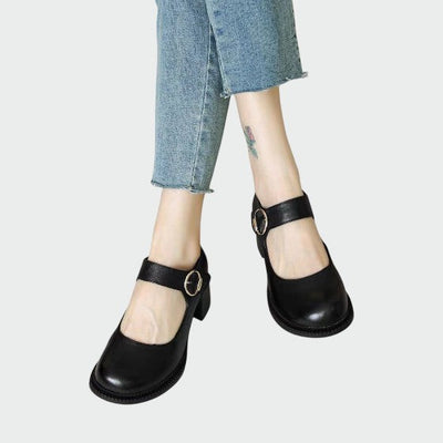 Olivia - Chunky-Heel Schnalle Mary Jane Schuhe