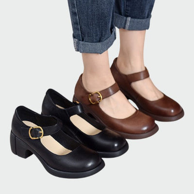 Olivia - Chunky-Heel Schnalle Mary Jane Schuhe