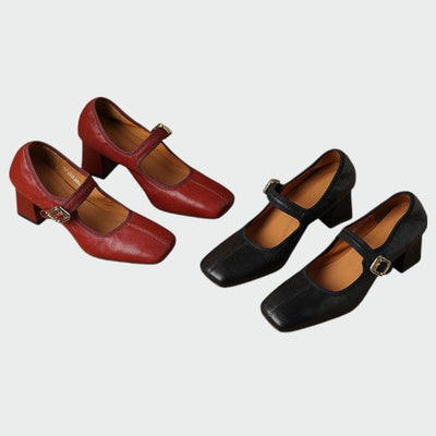 Olivia - Blockabsatz Schnallen-Mary Janes