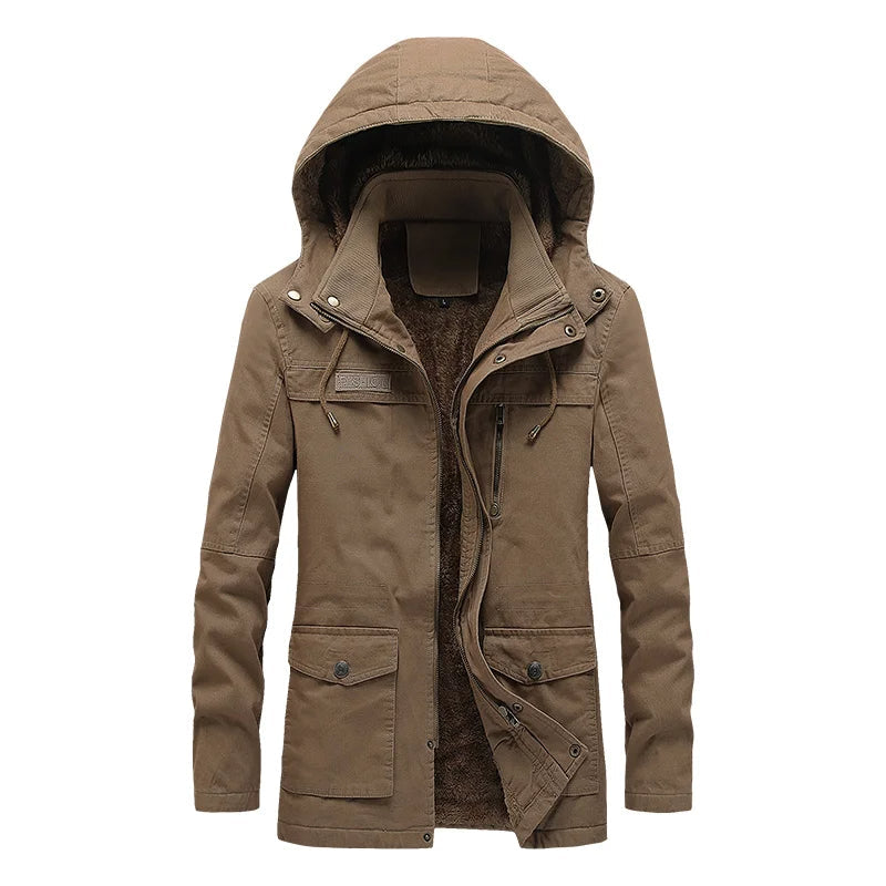 Lässige Winterjacke aus Baumwolle