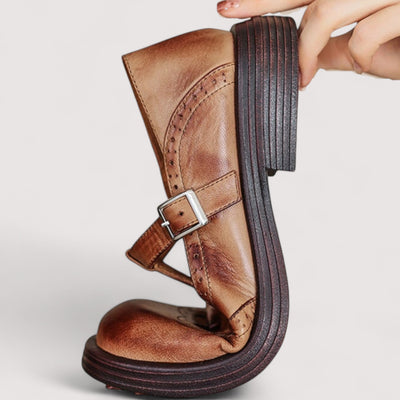 Louisa - Elegante Leder-Mary-Jane-Schuhe