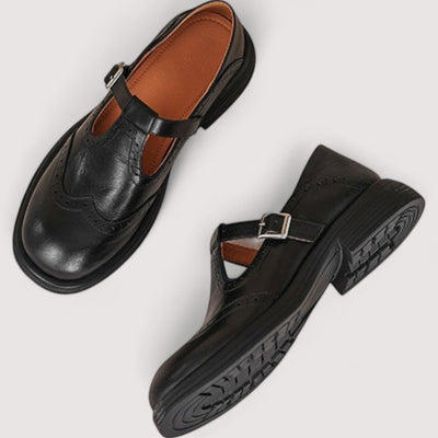 Louisa - Elegante Leder-Mary-Jane-Schuhe
