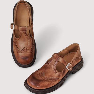 Louisa - Elegante Leder-Mary-Jane-Schuhe