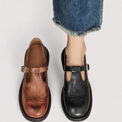 Louisa - Elegante Leder-Mary-Jane-Schuhe
