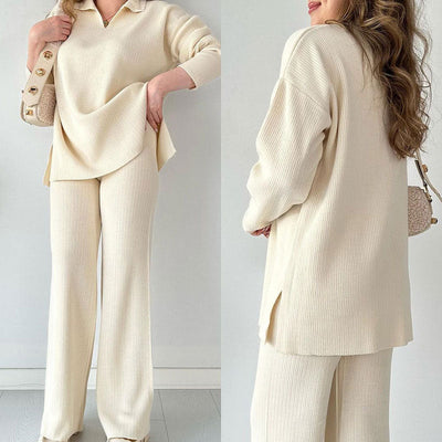 Aida® | Set Casual aus zwei Teilen mit V-Ausschnitt und Schlitz