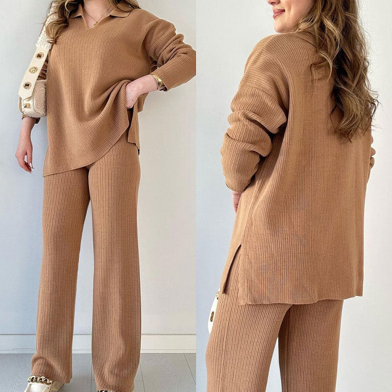 Aida® | Set Casual aus zwei Teilen mit V-Ausschnitt und Schlitz