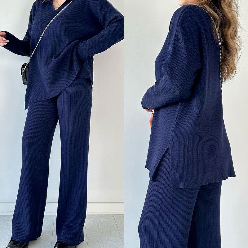 Aida® | Set Casual aus zwei Teilen mit V-Ausschnitt und Schlitz