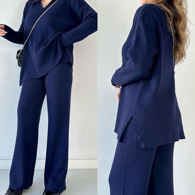 Aida® | Set Casual aus zwei Teilen mit V-Ausschnitt und Schlitz