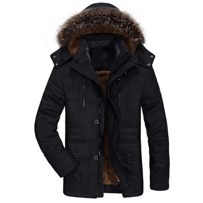 Winterjacke aus Baumwolle mit Kapuze