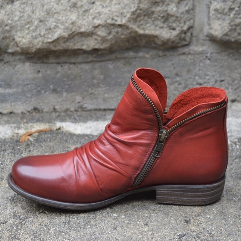 Gabriella - Lederstiefel mit Reißverschluss