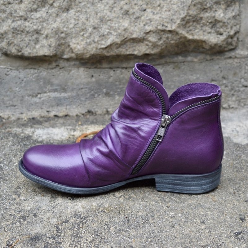 Gabriella - Lederstiefel mit Reißverschluss