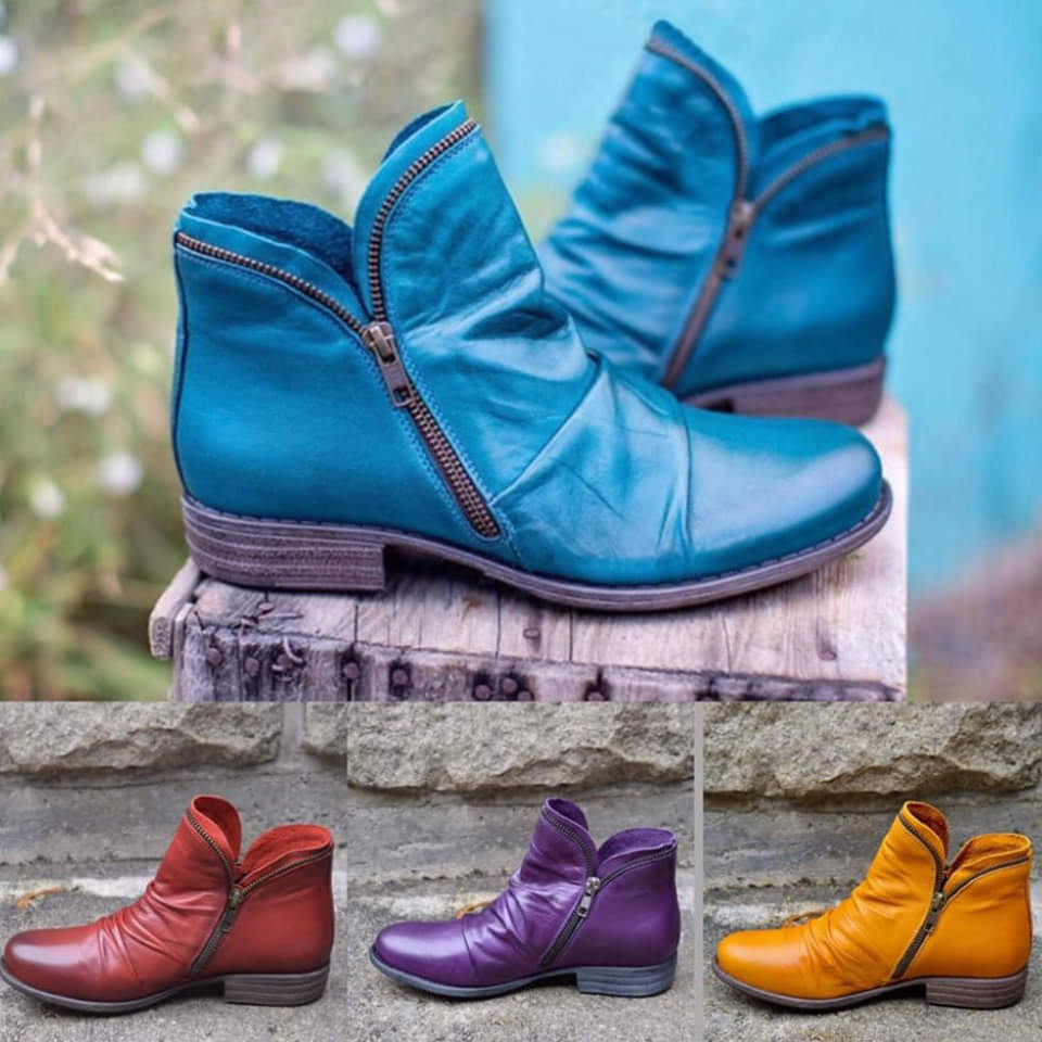 Gabriella - Lederstiefel mit Reißverschluss