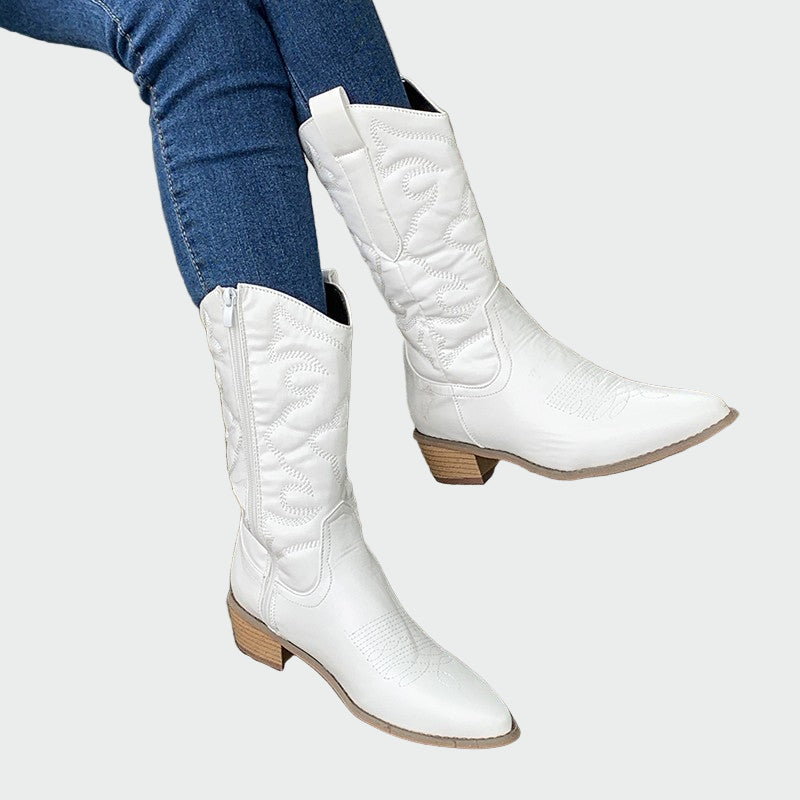 Metallische Cowboy-Stiefel
